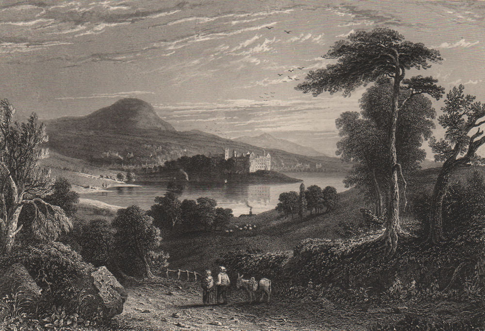Linlithgow Palace, West Lothian. Scotland. BROWN 1868 old antique print